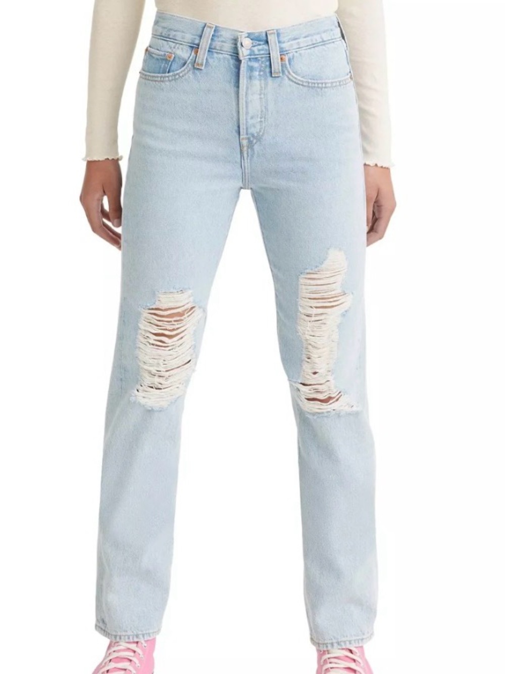 Levi’s Wedgie Straight Distressed Jeans Size 28 NWOT